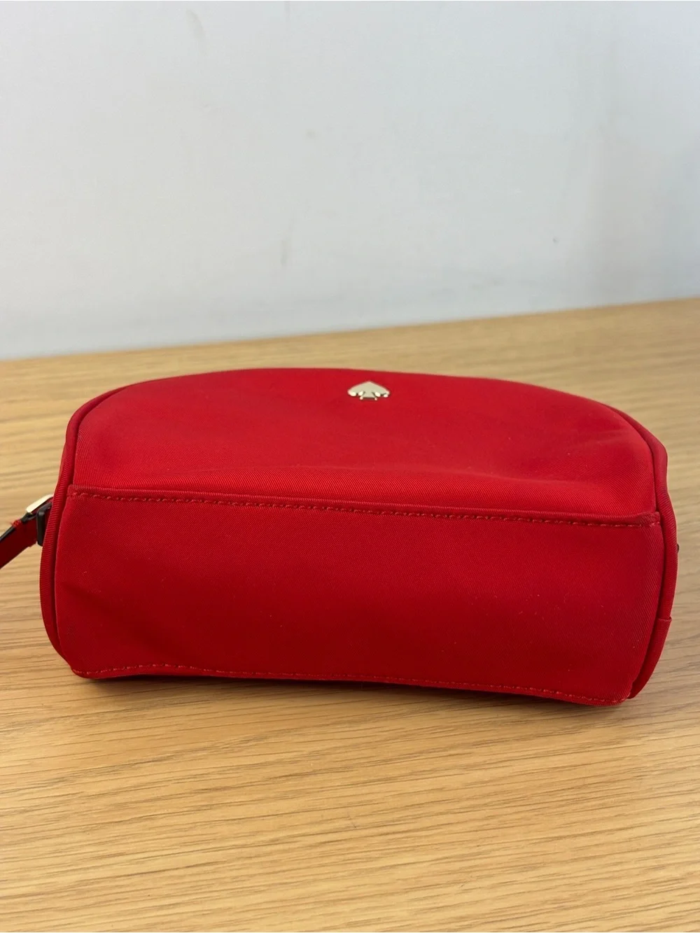 Kate Spade Jae Small Red Nylon Cosmetic Zip Pouch